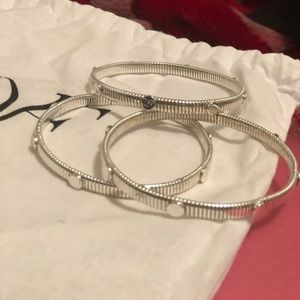 DVF silver snake chain bracelets